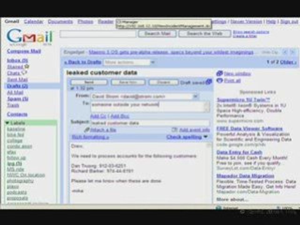Stopping Data Leaks with Code Green Networks