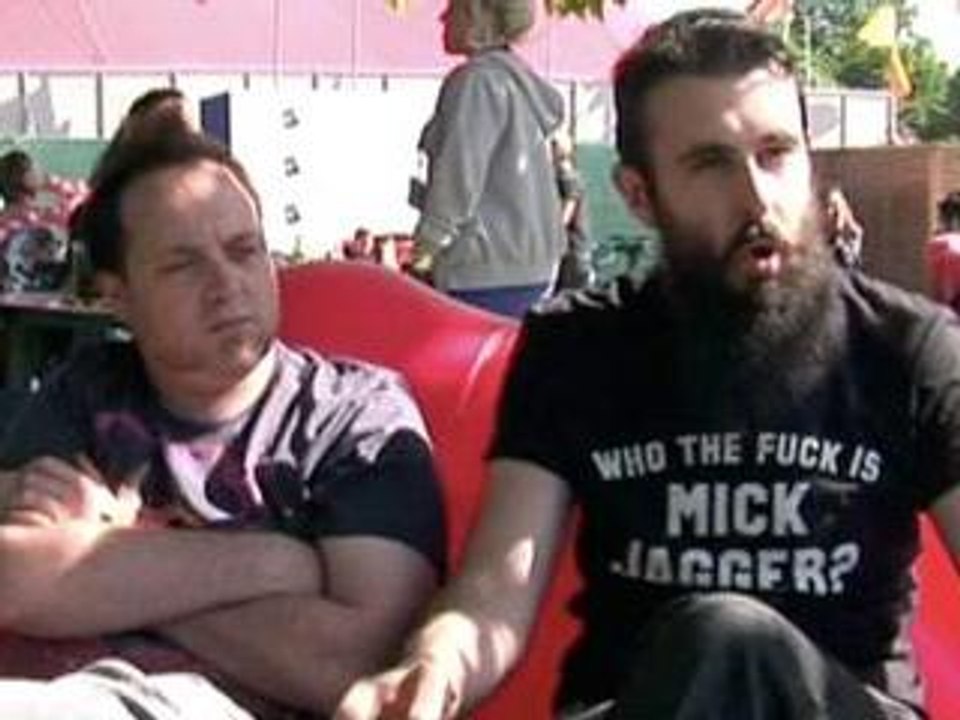 Scroobius Pip Dan Le Sac Backstage at Wireless