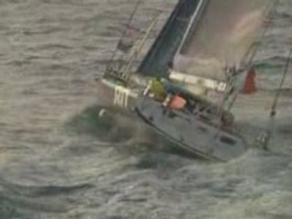 Loïck Peyron-Démâtage-Gitana-Eighty©Vendée Globe 2008-2009