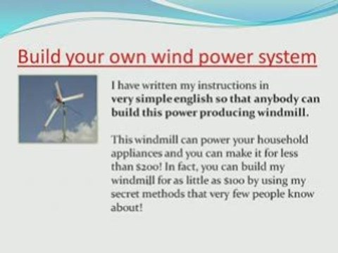 DIY wind turbine and solar energy plans