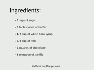 Christmas Candy Recipes