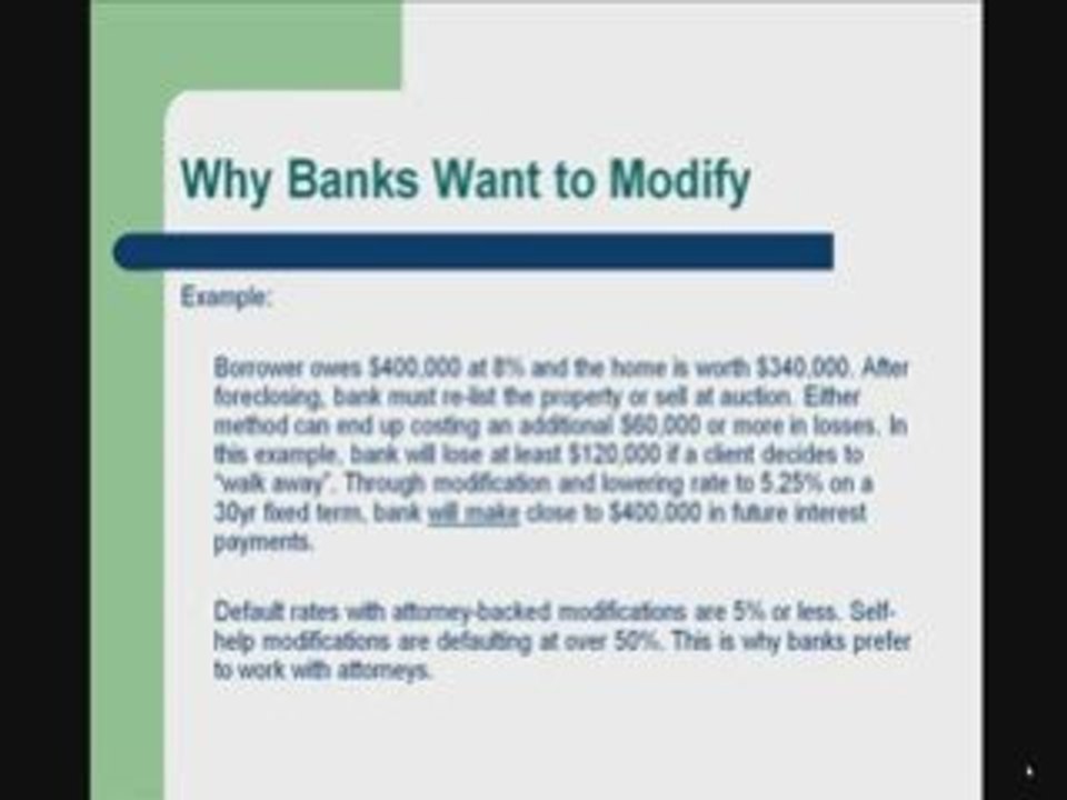 Bad Home Loan? Do a Loan Modification Program