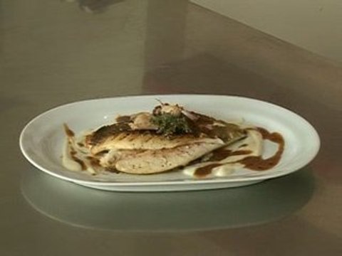 Saint Pierre rôti, coulis de chou fleur