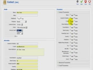 Joomla 1.5 – edit contact page video tutorial