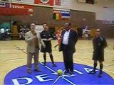 Bertin Mampaka donne le coup d'envoi du tournoi Futsal