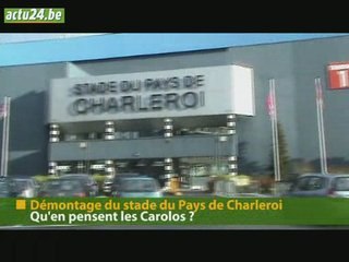 Actu24 - Démontage du stade de Charleroi