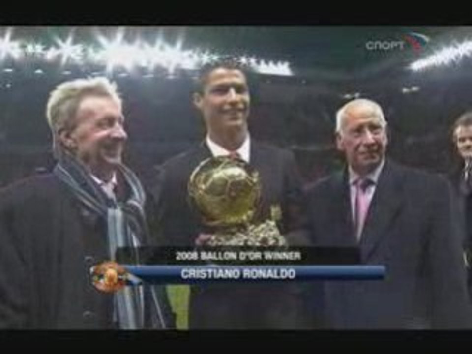 Cristiano Ronaldo with Ballon D'or Vs Aalborg