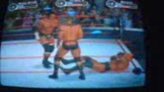 Triple Threat WWE Championship Batista vs Orton vs Batista