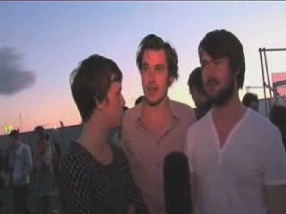 Friendly Fires Backstage at Reading