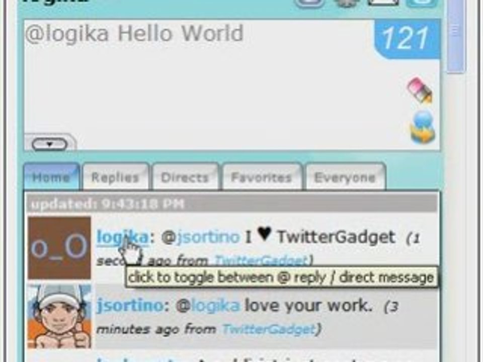 Twittergadget