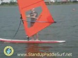 Windsurfing the Starboard Super 12-6 SUP at Lake Bung Taco i