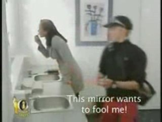 Womens Bathroom Mirror Prank
