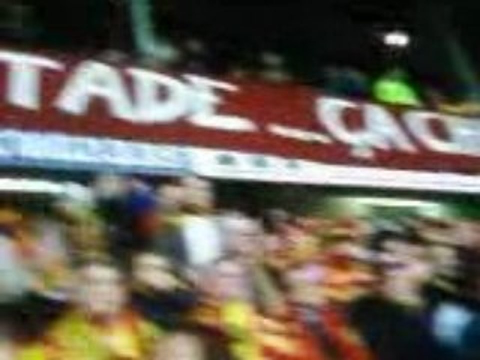 lens Montpellier  "la banderole de la mi-temps"