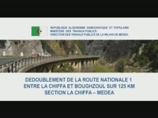 projet de réaménagement de la route national numéro 1 medea