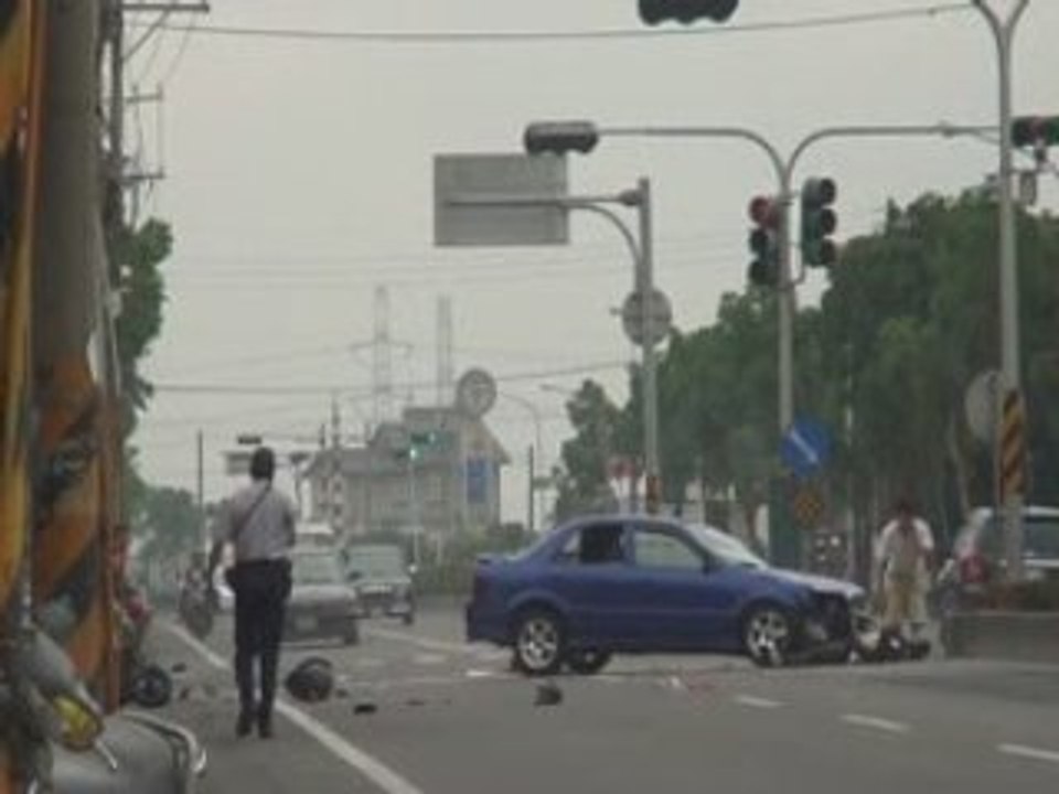 Scooter vs car crash