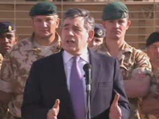 Gordon Brown pays tribute to 4 Royal Marines in Afghanistan