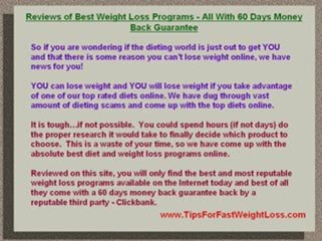 Best Weight Loss Programs Review For Best Weight Loss Plans Video Dailymotion