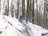 Sortie moto dans la neige entre potes