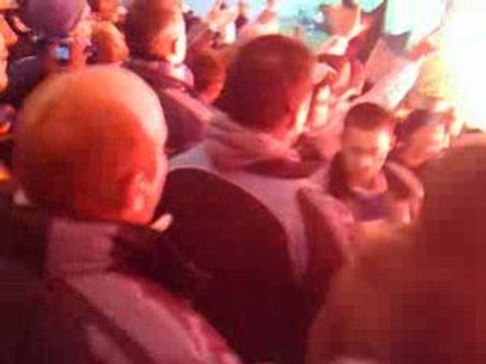 Lyon om (parcage om) entrée des joueurs +fumi