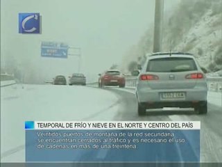 Temporal de frío y nieve en el norte y centro del país