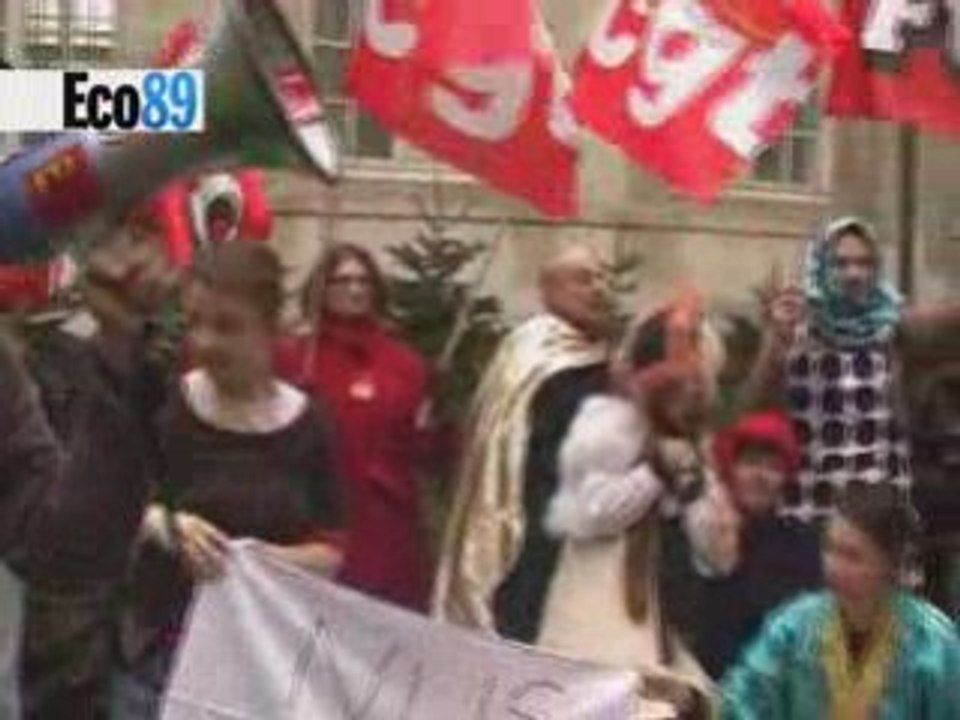 Manif de modèles vivants