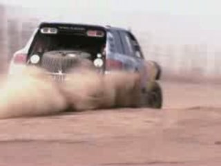 Chopper chases VW Touareg TDI @ The Baja 1000