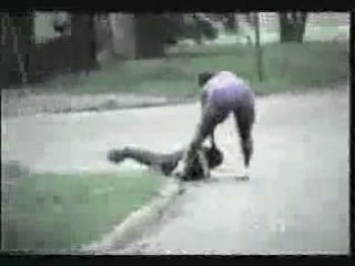 Crazy woman beatting the crap out of the man FUNNY!!