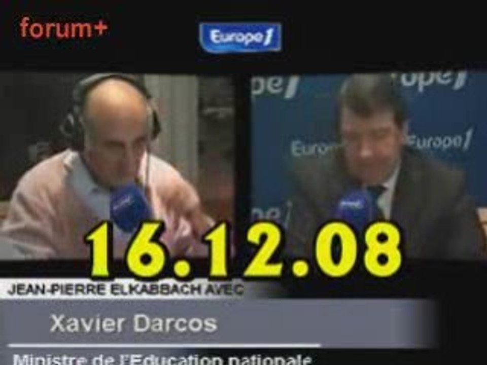 ITW de Xavier Darcos (16.12.08)