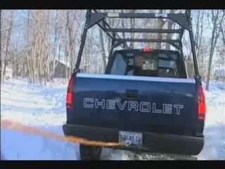 Old lady Pulls Stuck Truck - Amazing!