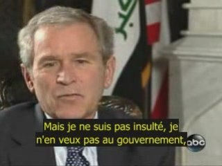 Bush réagit à "l'attentat à la chaussure" (VOSTF)