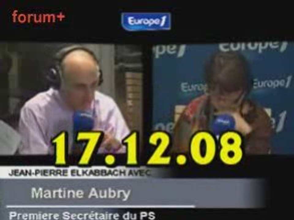 ITW de Martine Aubry (17.12.08)