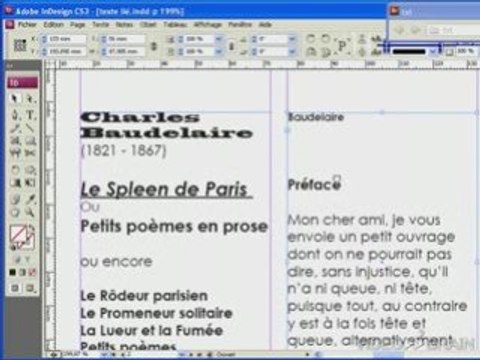 Adobe InDesign CS3 : Flux et chaînage de texte