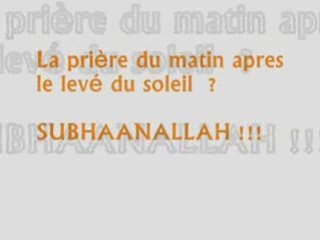 La prière du matin
