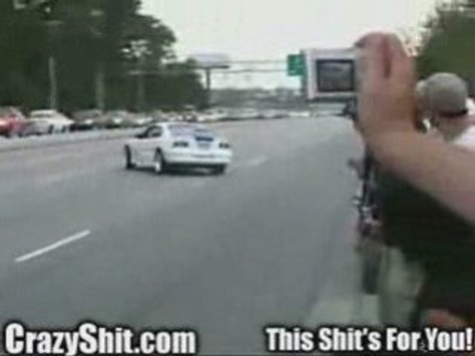 Mustang street race accident