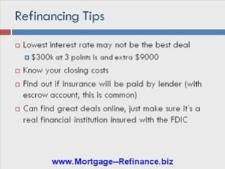 Mortgage Refinancing Tips