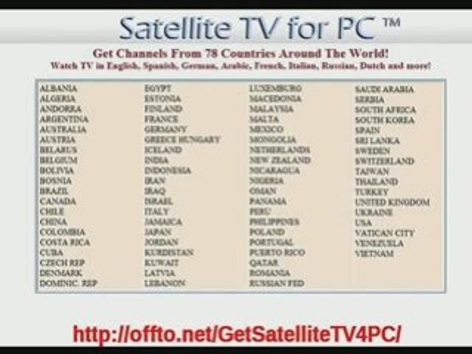 Satellite TV: Over 3000 Stations Free Access