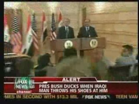 Throws Shoes At Bush During Press Conference