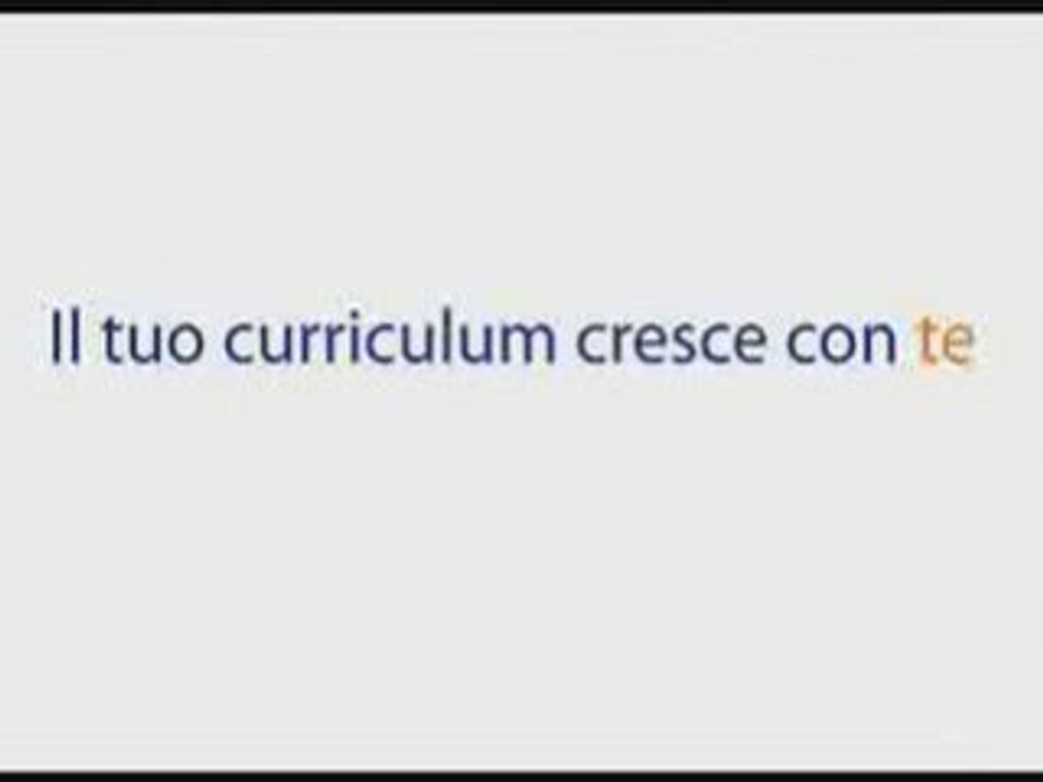 Il tuo curriculum cresce con te