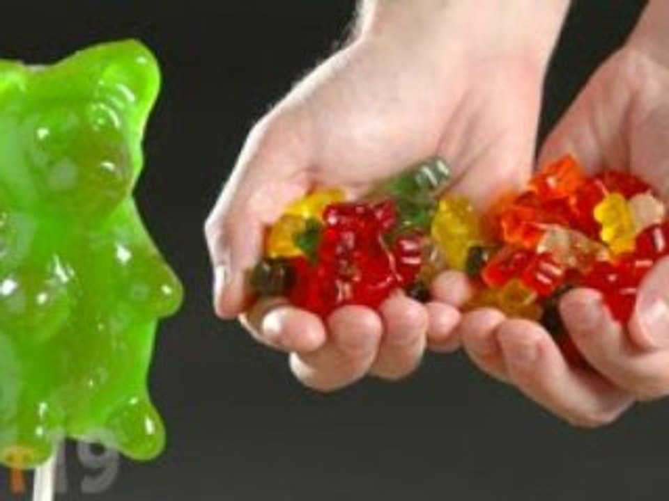 Giant Gummy Bear ... on a stick! (re-edit)