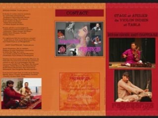 Stage Tabla Violon à Lille du 20 au 24 avril 2009