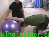 Stability Swiss Ball Kneeling Chest Pecs Static Stretch