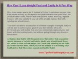 How To Loose Weight Fast Through 3 Simple Tips