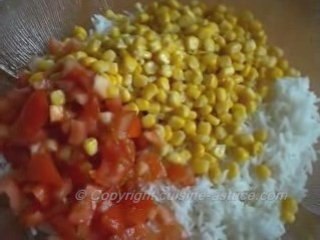 SALADE DE RIZ AU THON AU CINQ PARFUM ,GINGEMBRE ET ANETH