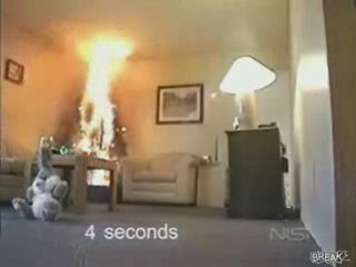 Sapin de Noël en feu !!