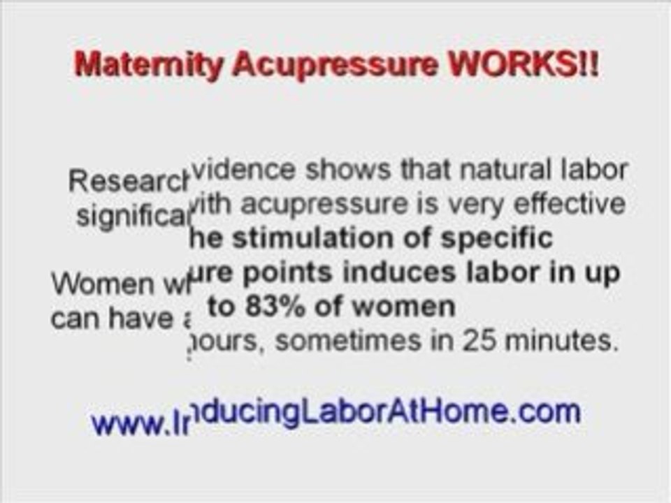 Ways to induce labor at home naturally with acupressure