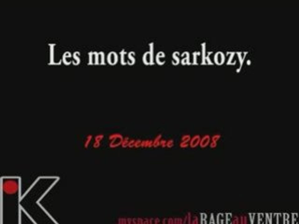 Les mots de sarkozy