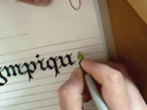 Olympique de Marseille 1/2 : Calligraphie gothique.