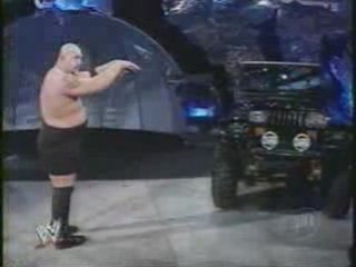 Big Show Tips Over A Jeep