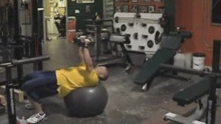 Stability Ball Dumb Bell Bench