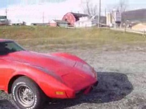 1975 Red Corvette Black Leather Interior